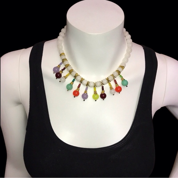 Vintage Semiprecious Varieties Stones Necklace - Picture 7 of 7